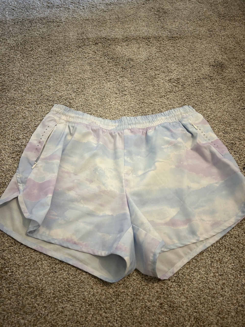 Light Pastel Cloud Print Women's Shorts